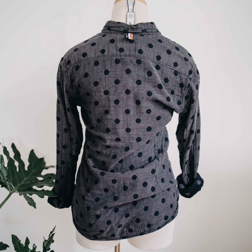 🌿Beams Heart / Polka Dot Button Up - Picture 4 of 4
